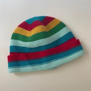 Frugi baby striped winter cap hat beanie 6-12 months